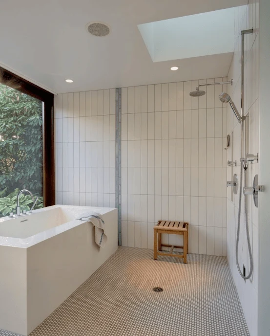 Open wet area bathroom design idea interior design by Euphoria Interiors Dubai