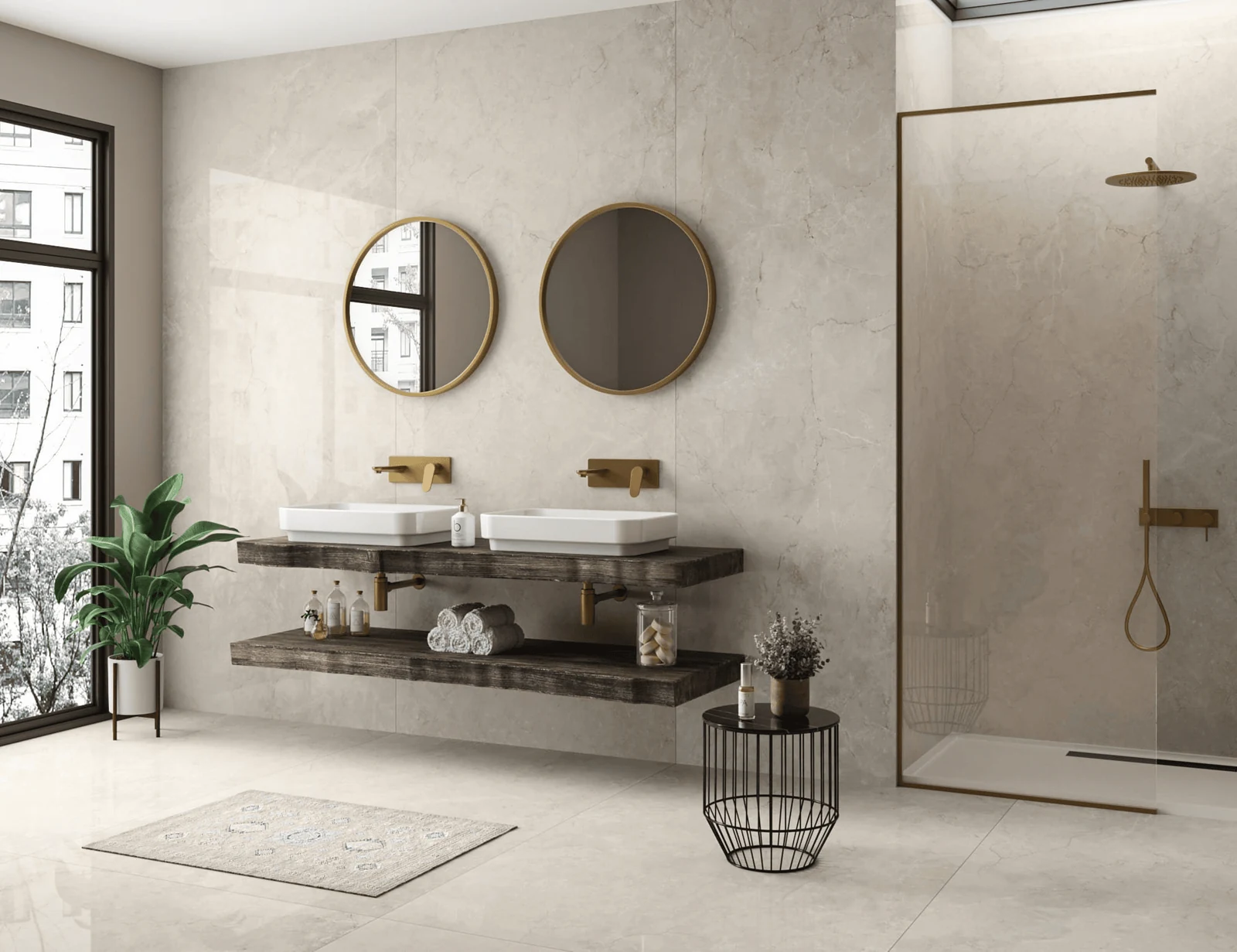 porcelain bathroom floor tiles built to handle daily moisture