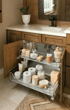 Pull out drawer for under sink storage