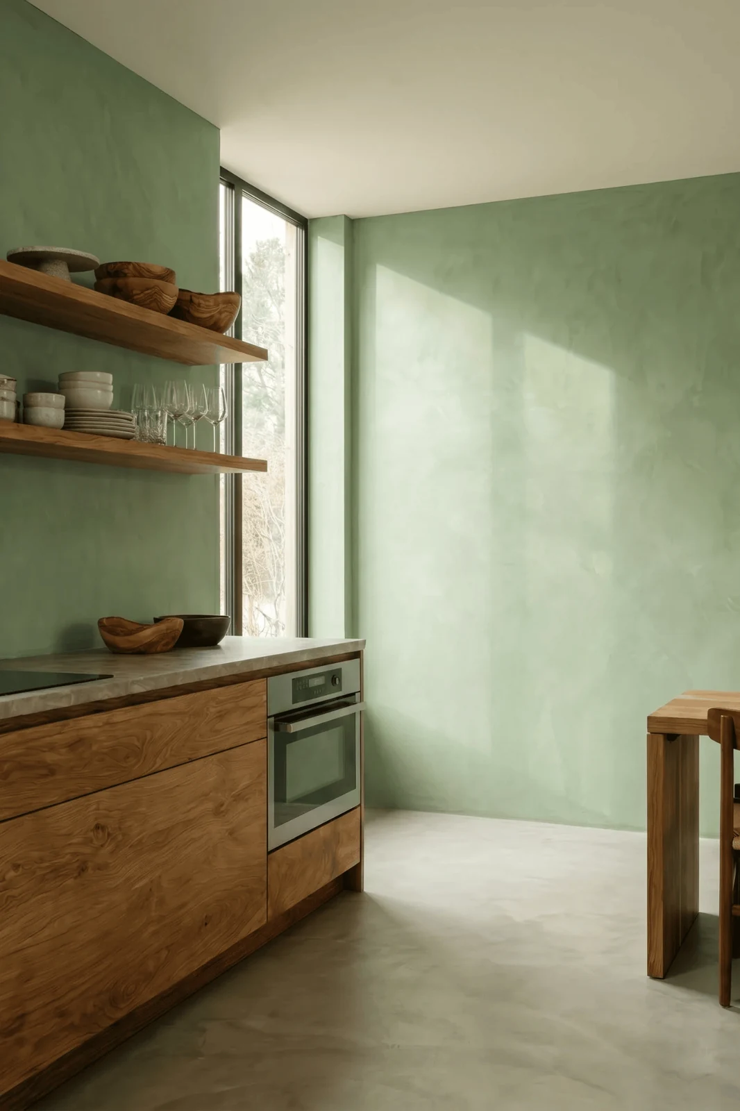 move sage onto the wall when good wood cabinets do not need