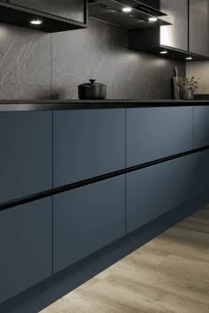 Sleek shutter cabinets kitchen design ideas