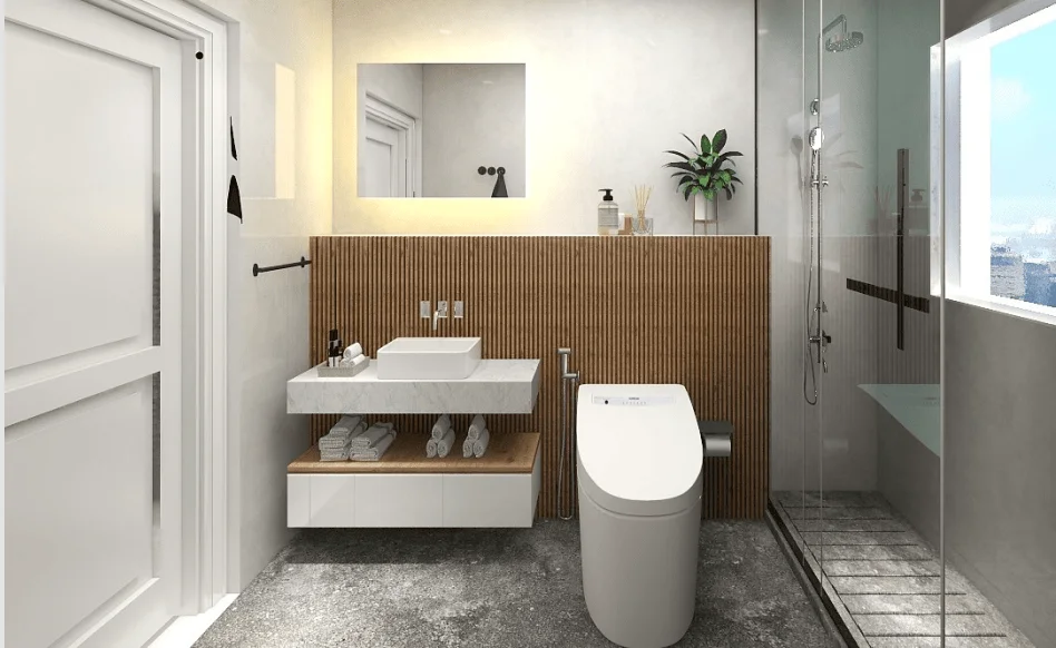 small-bathroom-floating-vanity-visible-floor