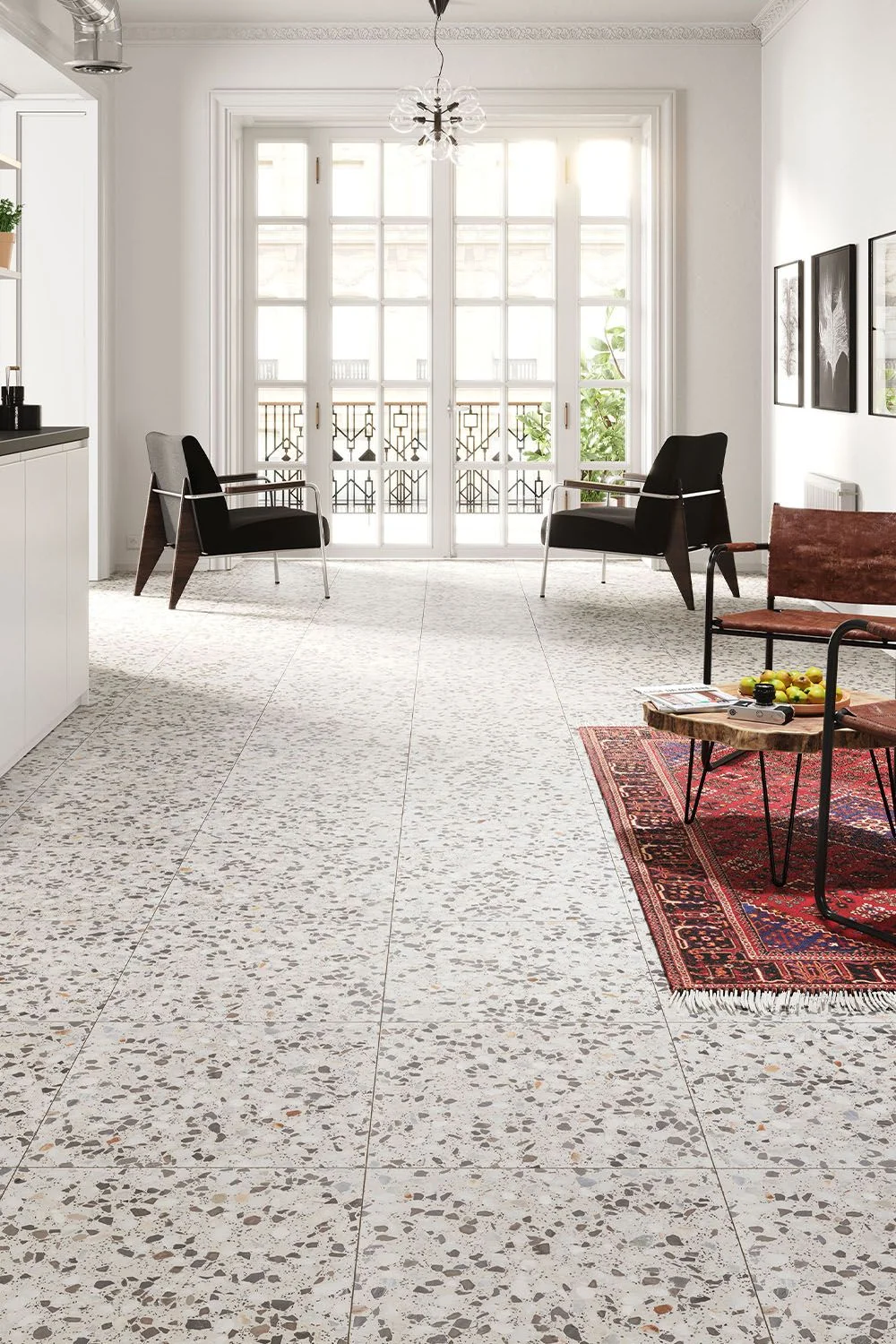 How to match Terrazzo and Patterned Tile Flooring with furniture