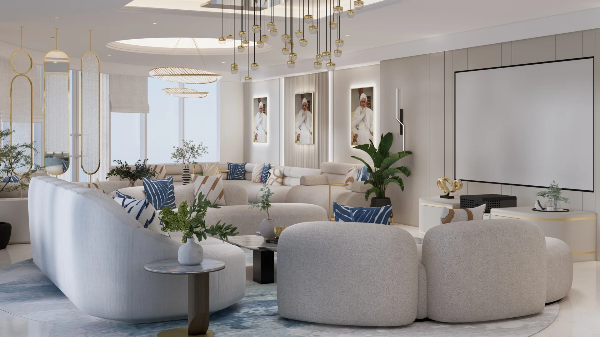 the oapline penthouse living room