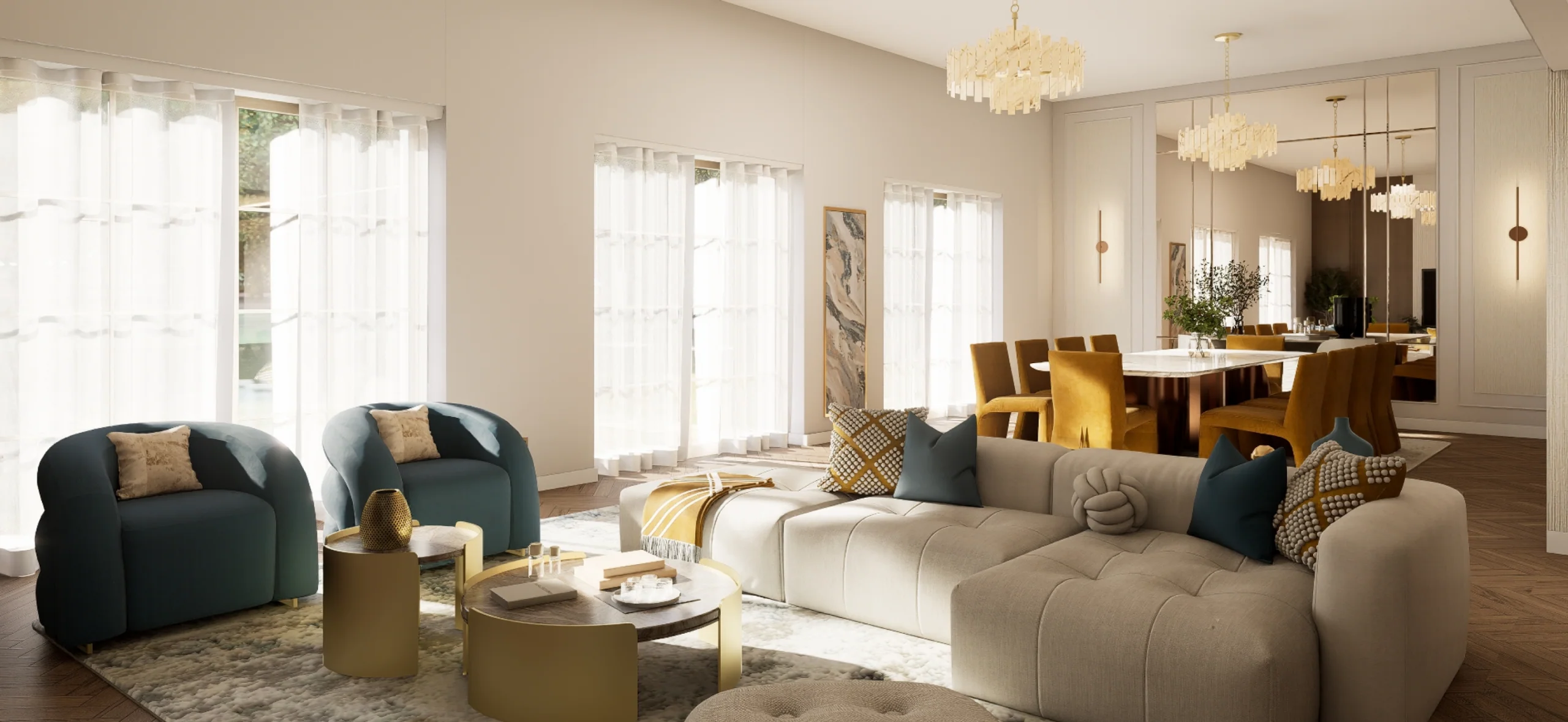 Luxury bedroom interior design Dubai