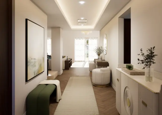 the primary living foyer