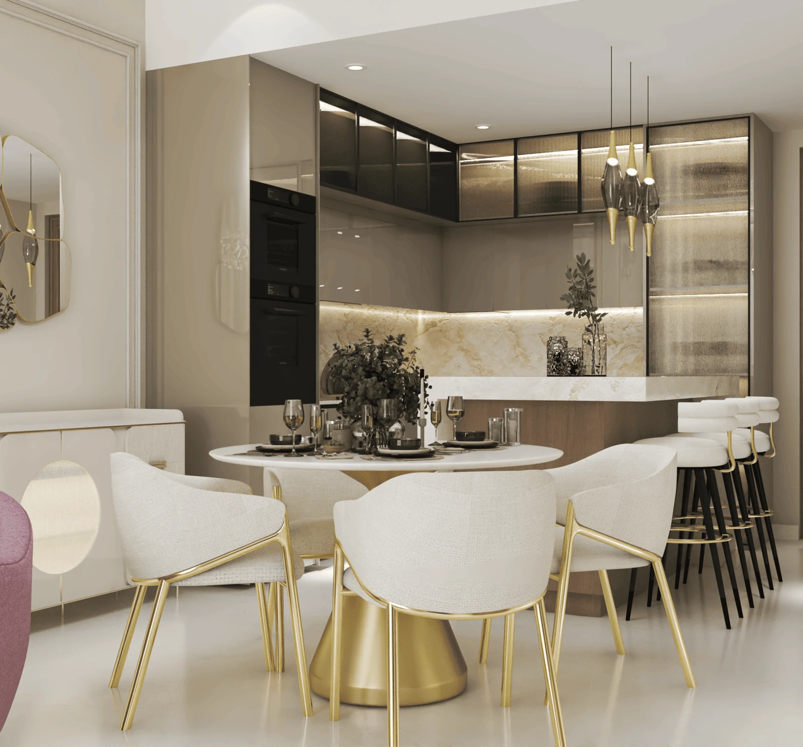 timeless kitchen for a couple s first home with luxury and belonging