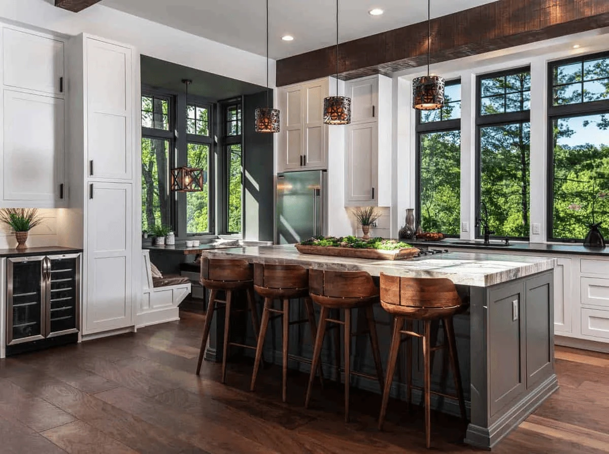 timeless kitchen design two tone open kitchen with an island