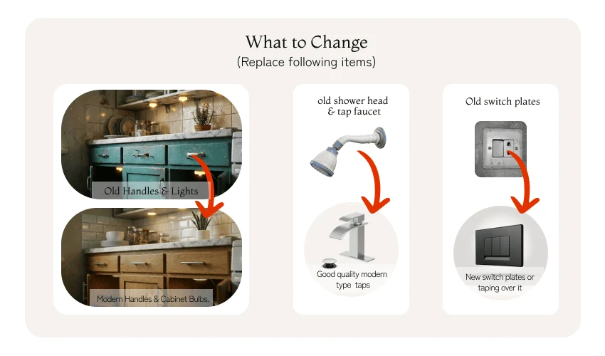 Stage 4 Touch points Kitchen & Bath How to Make an Old Apartment Feel Like Home