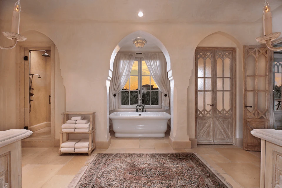 Traditional Arched Doors Bathroom Design Ideas