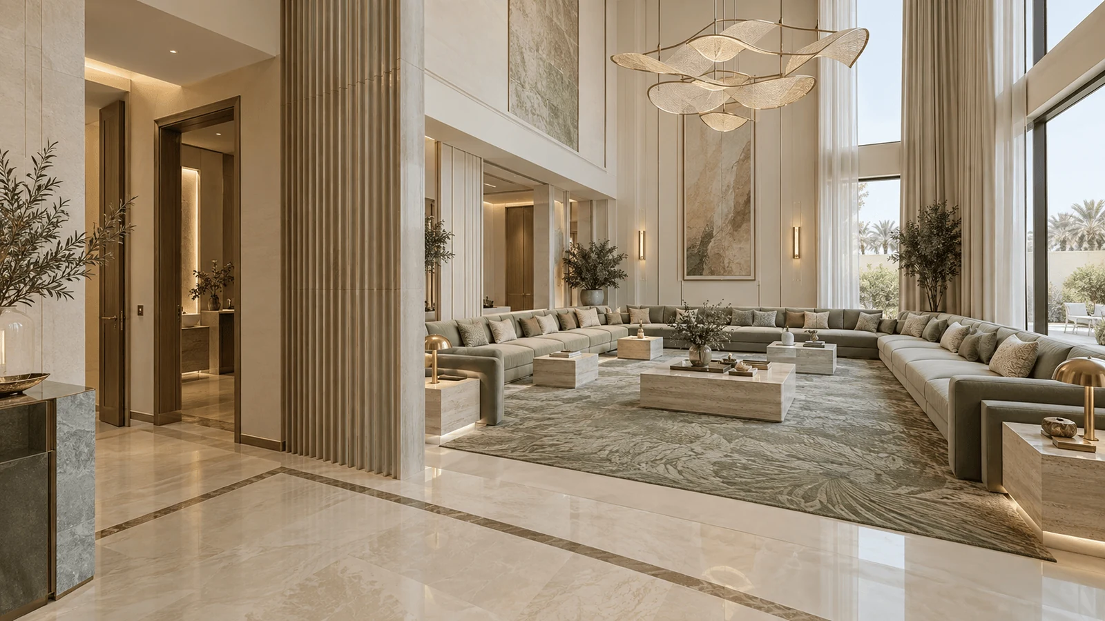 a contemporary majlis sized for the people who will actually gather there turnkey modern villa interior in dubai