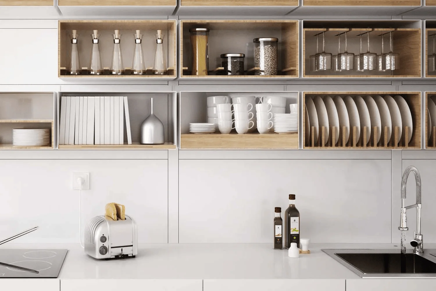 vertical cabinet kitchen storage