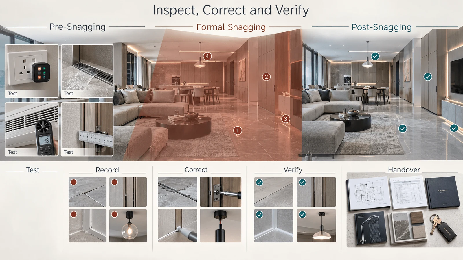 step inspect the villa before you accept it