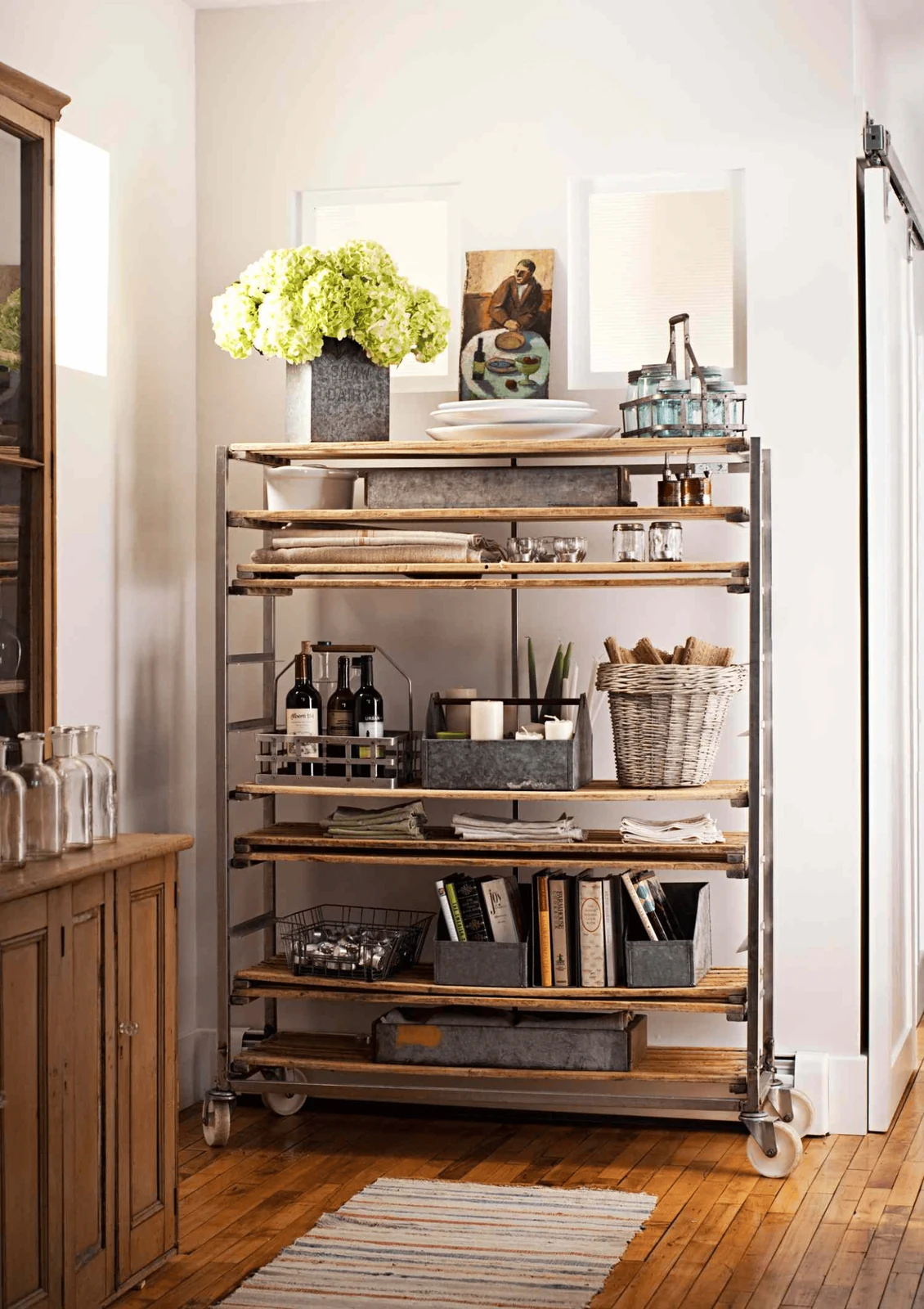 vintage kitchen decor repurposed bakers rack