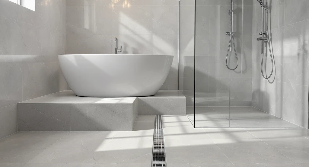 bathroom remodel ideas with a seamless walk in wet room layout