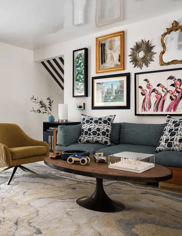 give a gallery wall one visible rule whimsical home decor ideas