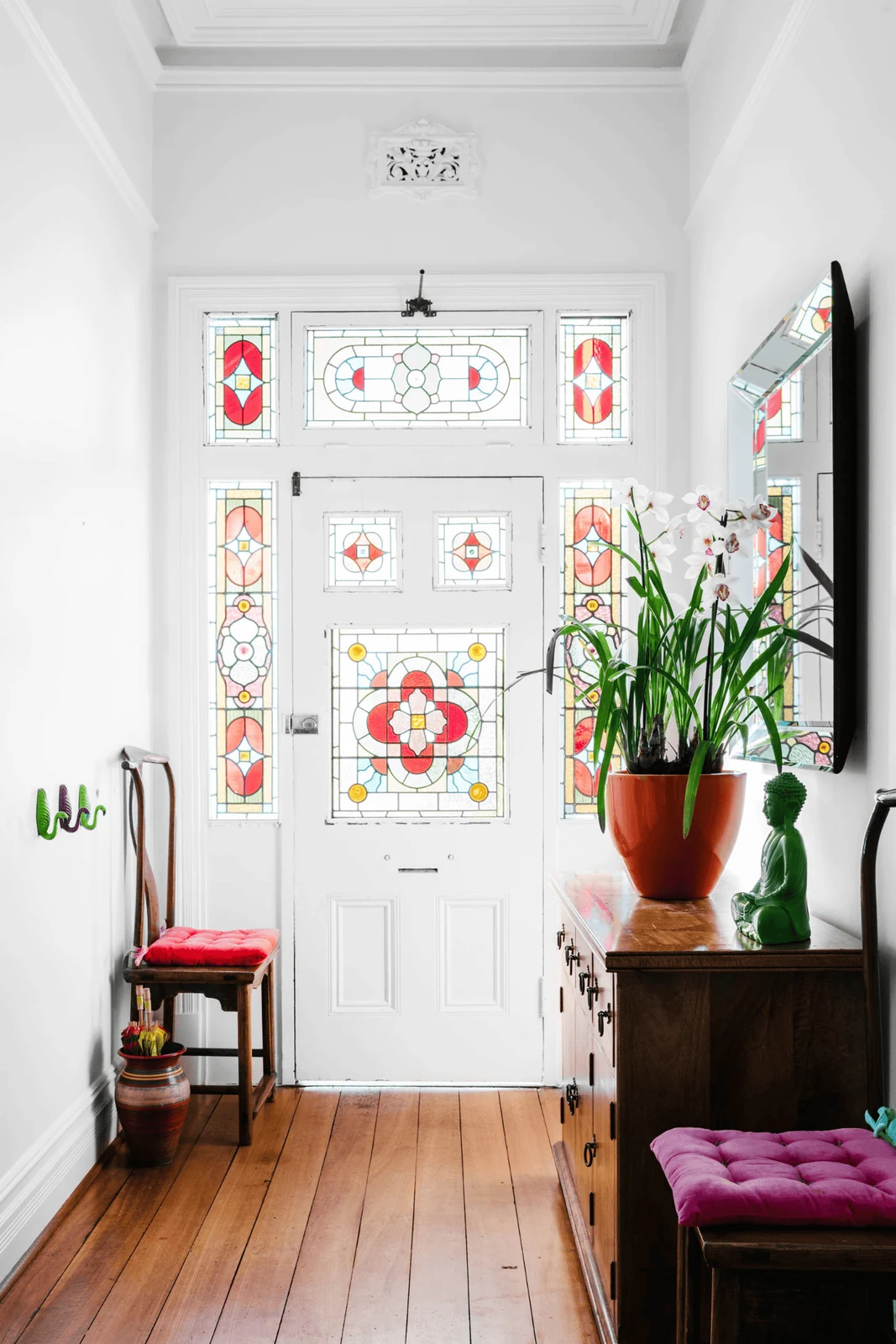 use coloured glass without adding more visual weight whimsical home decor ideas