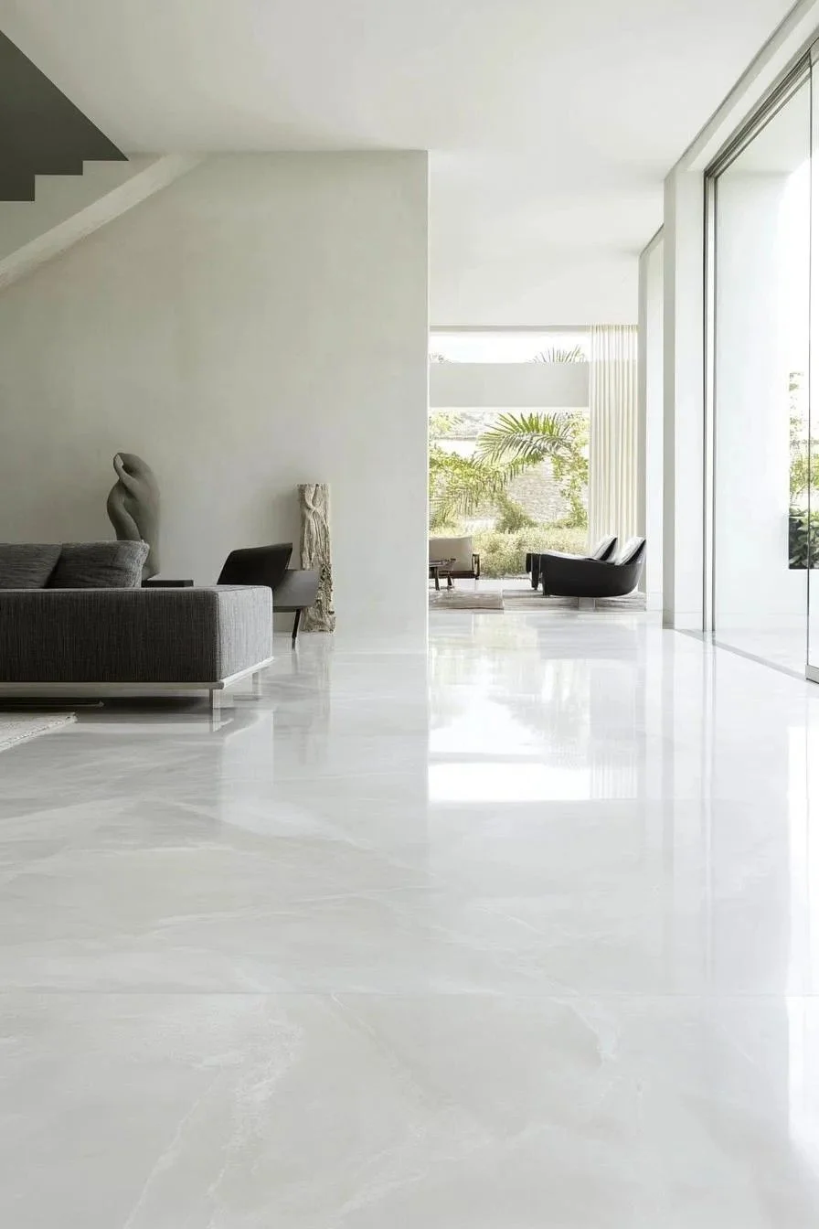 what furniture for White and Very Pale Flooring