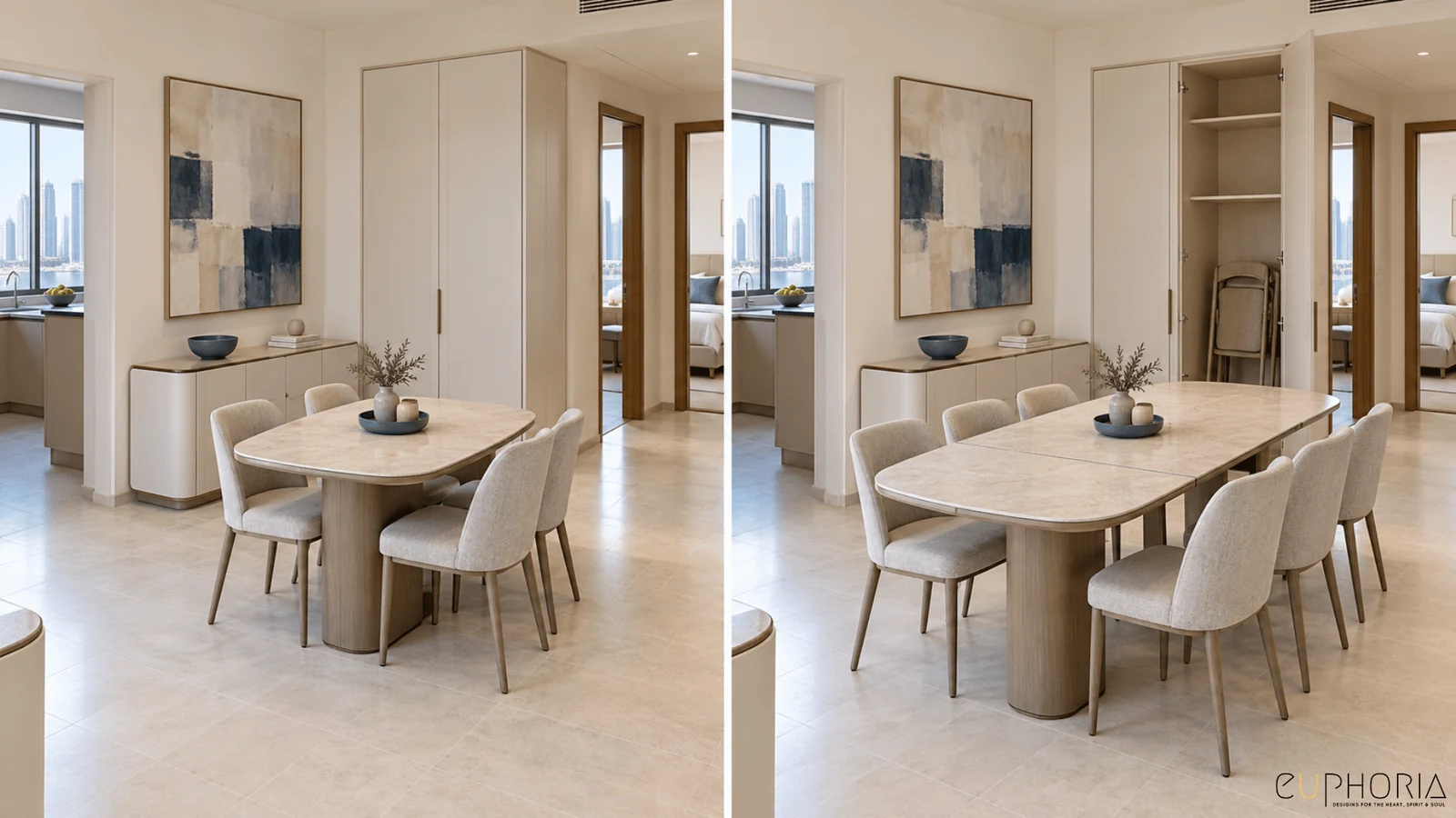 dining area options in a 2bhk apartment