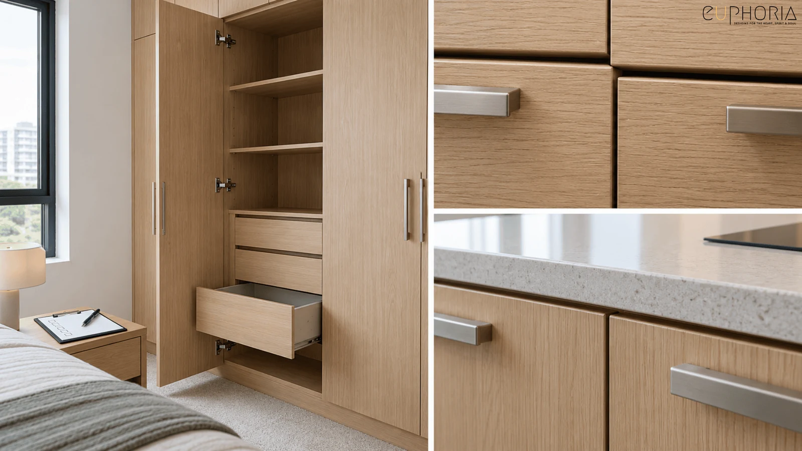 built in joinery and drawer detail in a 3bhk apartment